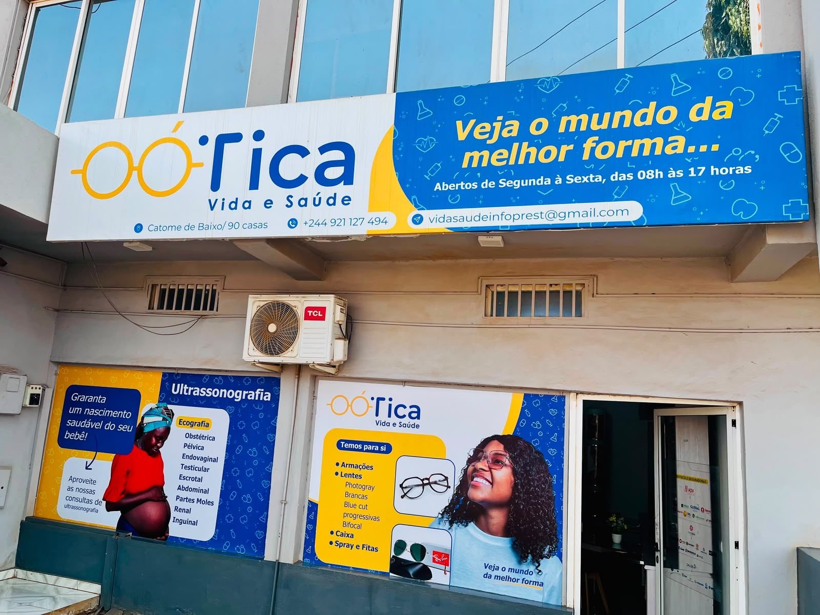 Óptica Infoprest — Cuanza Norte — Fachada da Óptica